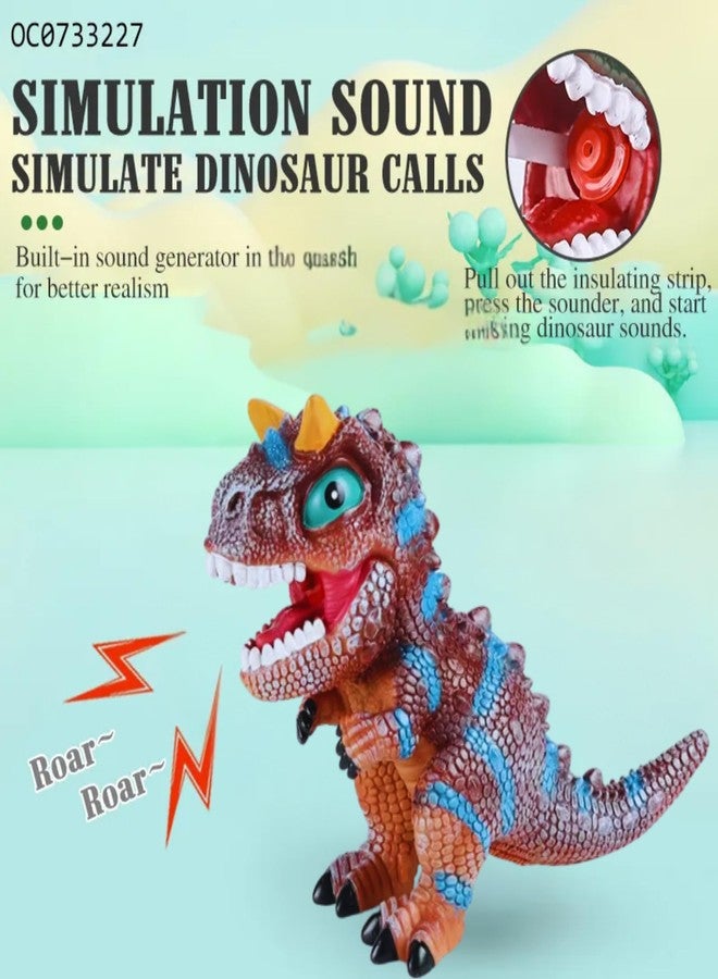 Mallexo Cartoon Soft Rubber Dinosaur Toys for Kids with Roar Sound Big Size Dragon Jurassic World Dinosaurs Model Birthday Gifts, Dino T-rex Action Figures Dino Toy for Children 1PCs (Roar 3) - Image 2